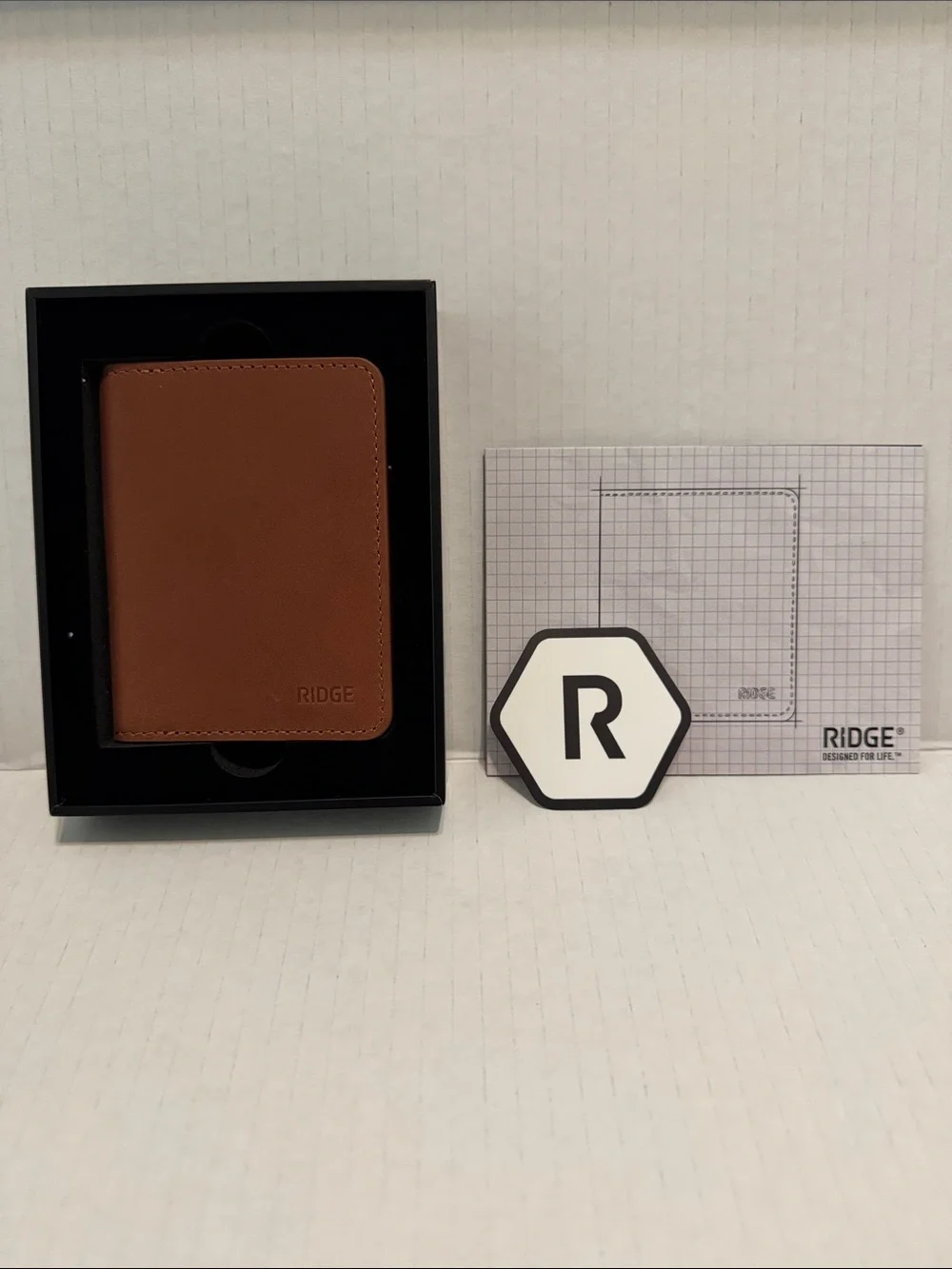 Ridge Bifold Wallet - Tobacco Brown Leather NWOT